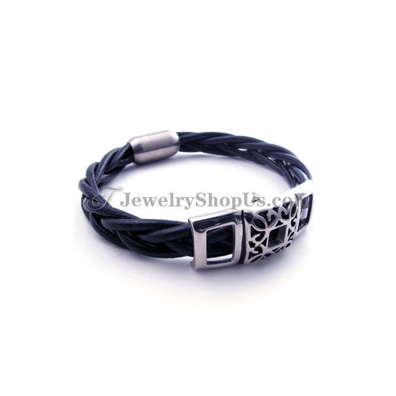 Elegant Titan Läderarmband Elegant Titan Läderarmband