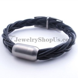Elegant Titan Läderarmband