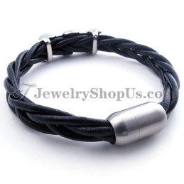 Elegant Läderarmband I Titan