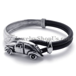 Elegant Läder Med Titanarmband