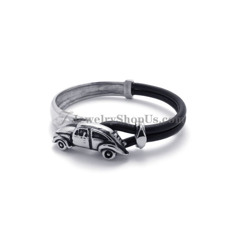 Elegant Läder Med Titanarmband Elegant Läder Med Titanarmband