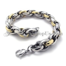Moderiktigt Guld Titanarmband