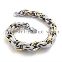 Moderiktigt Guld Titanarmband