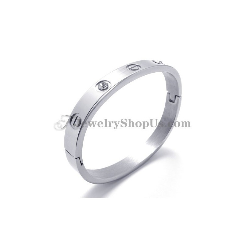 Moderiktigt Silverarmband I Titan Med Strass Moderiktigt Silverarmband I Titan Med Strass