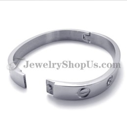 Moderiktigt Silverarmband I Titan Med Strass