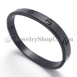 Elegant Svart Titanarmband För Kvinnor