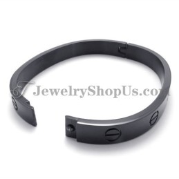 Elegant Svart Titanarmband För Kvinnor