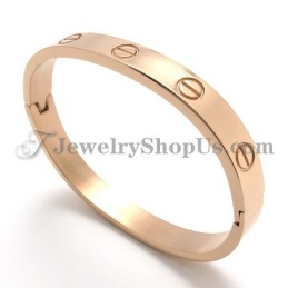 Elegant Titanarmband I Roséguld För Kvinnor