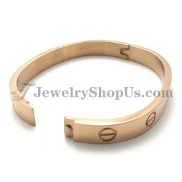 Elegant Titanarmband I Roséguld För Kvinnor