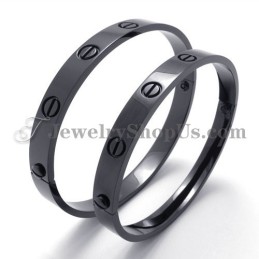 Elegant Svart Titanarmband För Kvinnor