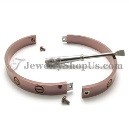 Elegant Roséguld Titanarmband För Kvinnor