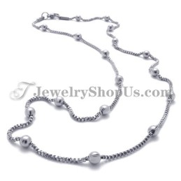 Elegant Halsband Med Titansilverpärlor För Kvinnor
