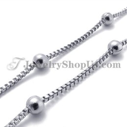 Elegant Halsband Med Titansilverpärlor För Kvinnor