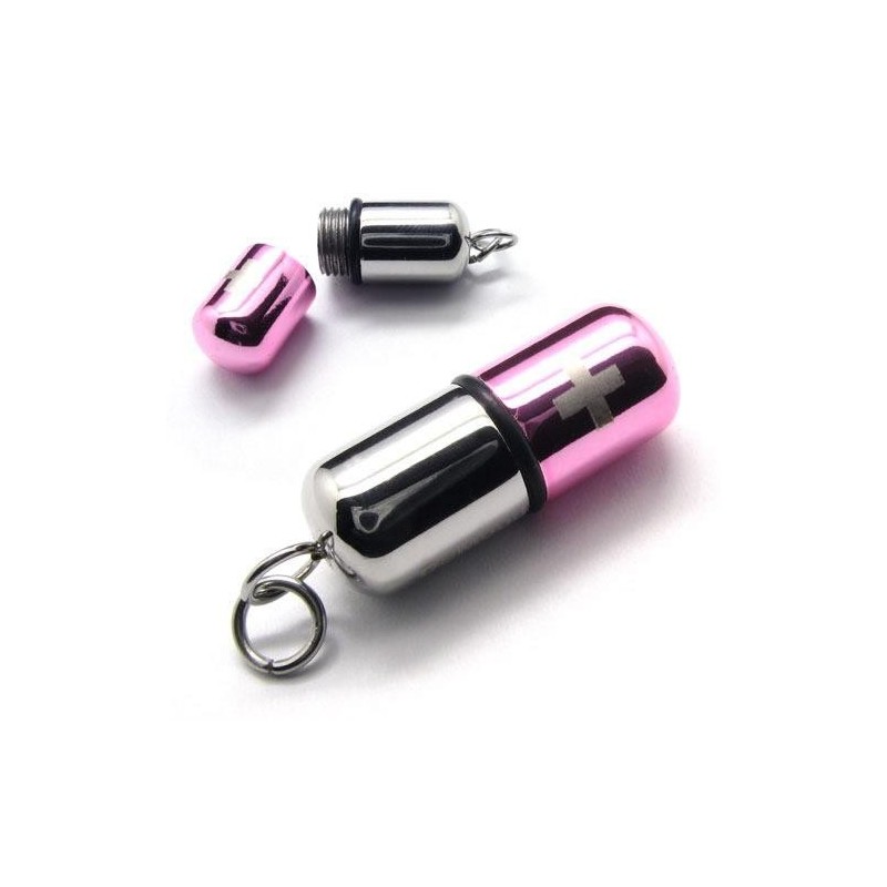 Rosa Silverfärgad Titanpillerhänge Korshalsband Rosa Silverfärgad Titanpillerhänge Korshalsband