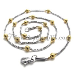 Elegant Halsband Med Titanguldpärlor För Kvinnor