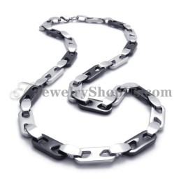 Elegant Halsband I Svart Och Silver I Titan