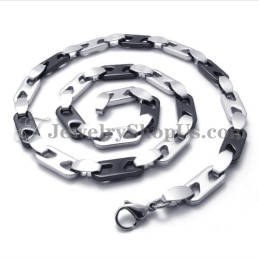 Elegant Halsband I Svart Och Silver I Titan