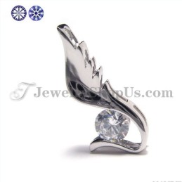 925 Silver Zircon Hänge (Galvaniserad Platina) Med Fri Kedja