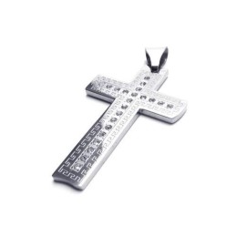 Herrhalsband Med Korshänge I Rent Titan I Silver (Nytt)