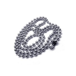 Herr Pojkar Silver Ren Titan Halsband Korshänge