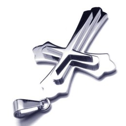 Herrhalsband Med Korshänge I Rent Titan I Silver (Nytt)