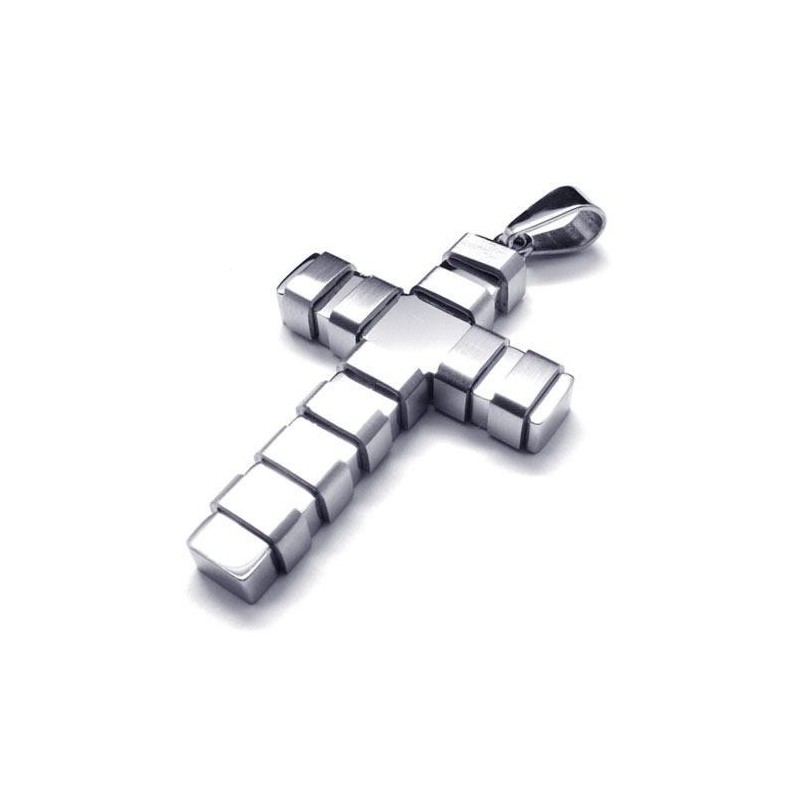 Herrhalsband Med Korshänge I Rent Titan I Silver (Nytt) Herrhalsband Med Korshänge I Rent Titan I Silver (Nytt)