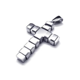 Herrhalsband Med Korshänge I Rent Titan I Silver (Nytt)