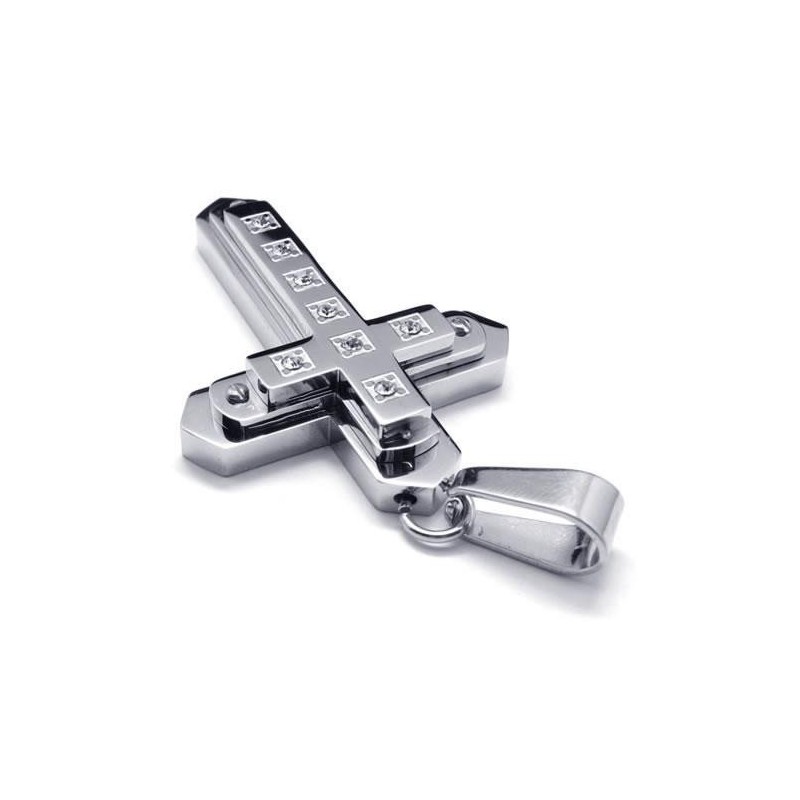 Herr Silver Ren Titan Kors Halsband Hänge Kedja Herr Silver Ren Titan Kors Halsband Hänge Kedja