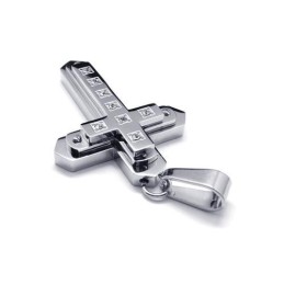 Herr Silver Ren Titan Kors Halsband Hänge Kedja