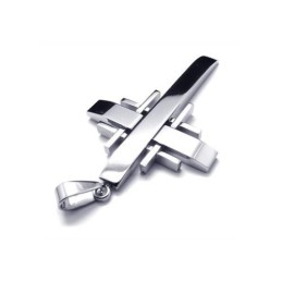 Herrhalsband Med Korshänge I Rent Titan I Silver (Nytt)