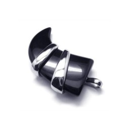 Herrhalsband Med Spjuthänge I Ren Titan Och Onyx