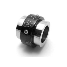 Halsband Med Hänge I Svart Silver Och Ren Titanring (Nytt)