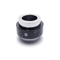 Halsband Med Hänge I Svart Silver Och Ren Titanring (Nytt)