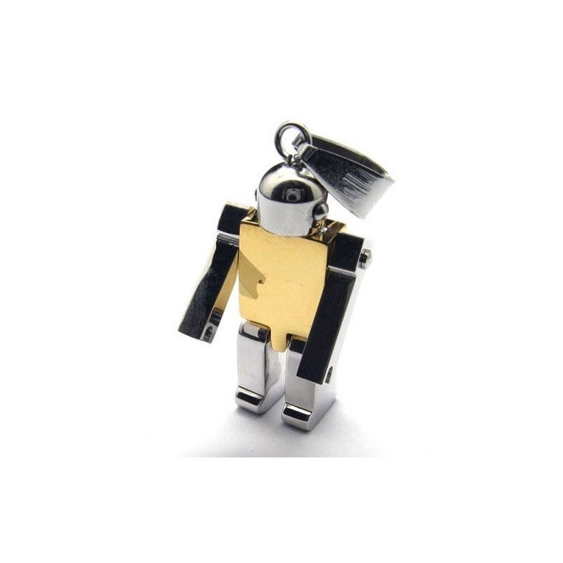 Herrhalsband Med Robothänge I Gyllene Titan (Nytt) Herrhalsband Med Robothänge I Gyllene Titan (Nytt)