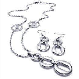Skicklig Design Färgglans Utmärkt Kvalitet Titan Smyckeset Inklusive Halsband, Hänge, Örhänge