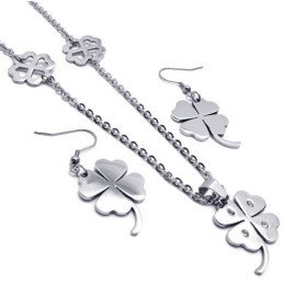 Elegant Form Färgbriljans Utmärkt Kvalitet Titan Smyckeset Inklusive Halsband, Hänge, Örhänge
