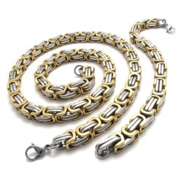 Finbearbetad Färgglans Stabil Kvalitet I Titansmyckesset Inklusive Halsband, Armband