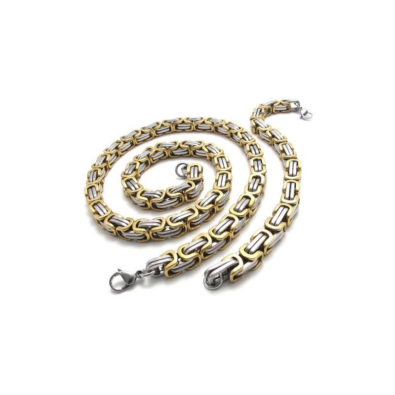 Finbearbetad Färgglans Stabil Kvalitet I Titansmyckesset Inklusive Halsband, Armband Finbearbetad Färgglans Stabil Kvalitet I Titansmyckesset Inklusive Halsband, Armband