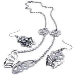 Attraktiv Design, Färgglans, Stabil Kvalitet, Smyckeset I Titan, Inklusive Halsband, Hänge Och Örhänge.