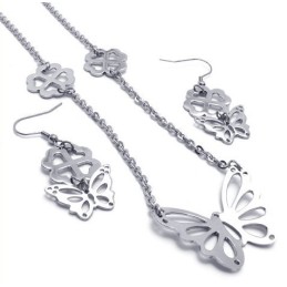 Attraktiv Design, Färgglans, Stabil Kvalitet, Smyckeset I Titan, Inklusive Halsband, Hänge Och Örhänge.