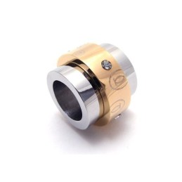 Herrhalsband Med Hänge I Guldfärgade Titanringar (Nytt)