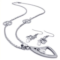 Attraktiv Design, Färgglans, Högkvalitativt Smyckeset I Titan, Inklusive Halsband, Hänge Och Örhänge