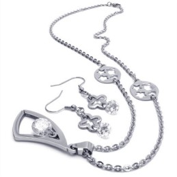 Attraktiv Design, Färgglans, Högkvalitativt Smyckeset I Titan, Inklusive Halsband, Hänge Och Örhänge