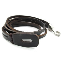 Elegant Form, Fina Färger, Högkvalitativt Titanläderarmband