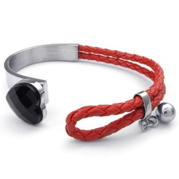 Vacker Design, Snygg Och Färgglad, Pålitlig Och Ryktefull Armring I Titanläder