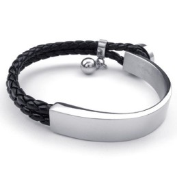 Skicklig Tillverkning Fina Färger Utmärkt Kvalitet Titan Läderarmband