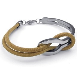 Elegant Form, Fina Färger, Utmärkt Kvalitet, Titanläderarmband