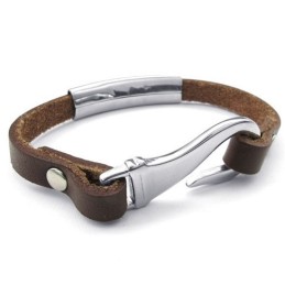 Skicklig Tillverkning Fina Färger Tillförlitlig Kvalitet Titan Läderarmband