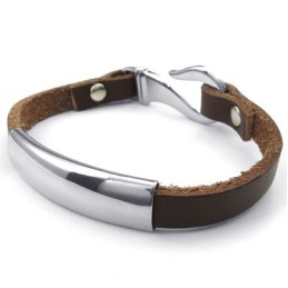 Skicklig Tillverkning Fina Färger Tillförlitlig Kvalitet Titan Läderarmband