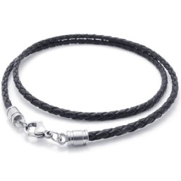 Fint Bearbetat Halsband I Fina Färger Av Hög Kvalitet I Titanläder